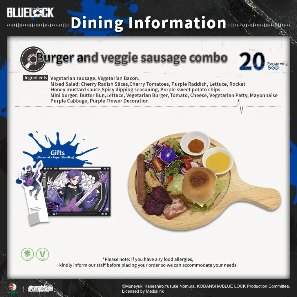 Burger and Veggie Sausage Combo