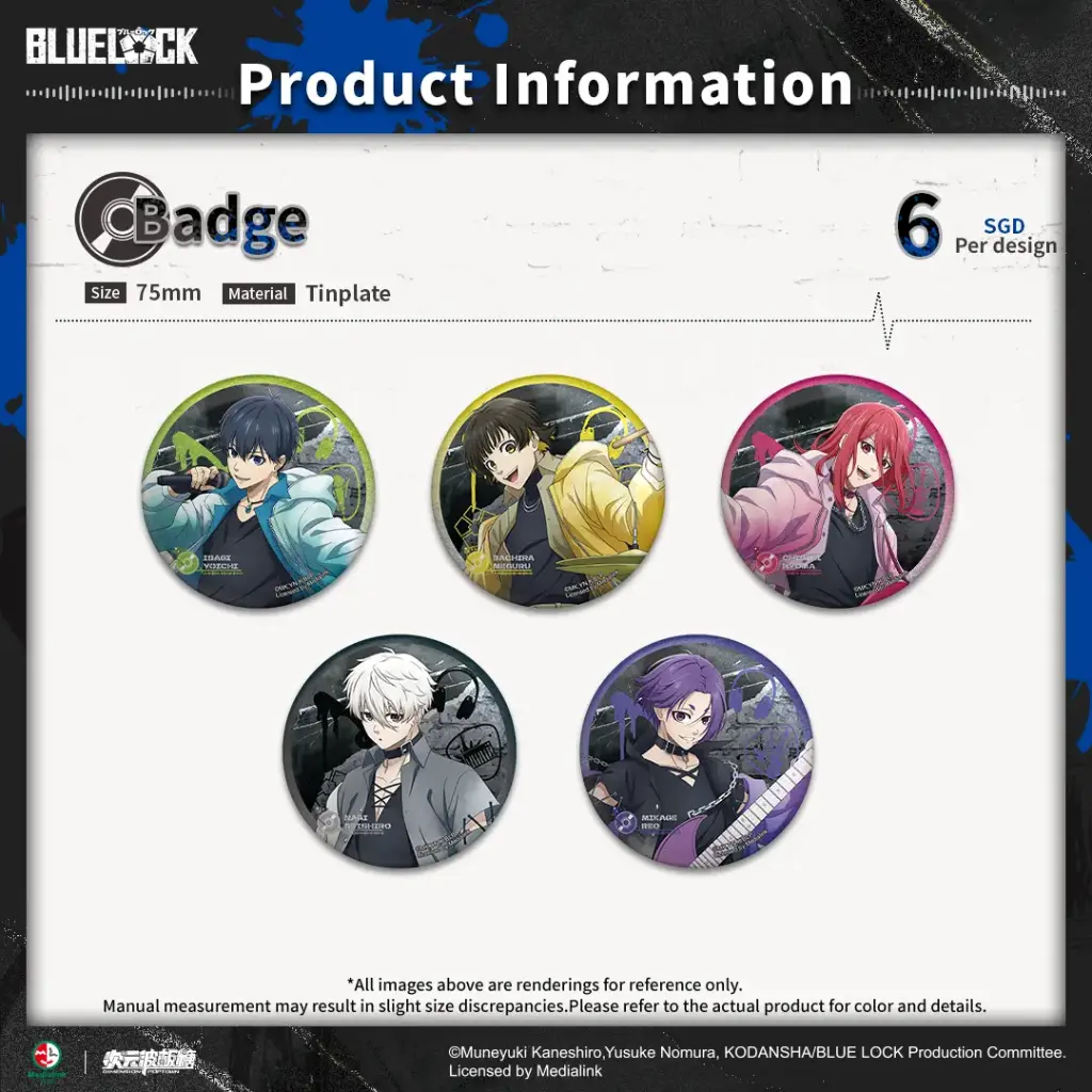 Blue Lock  Absolute Soundwave Can Badge - Reo Mikage