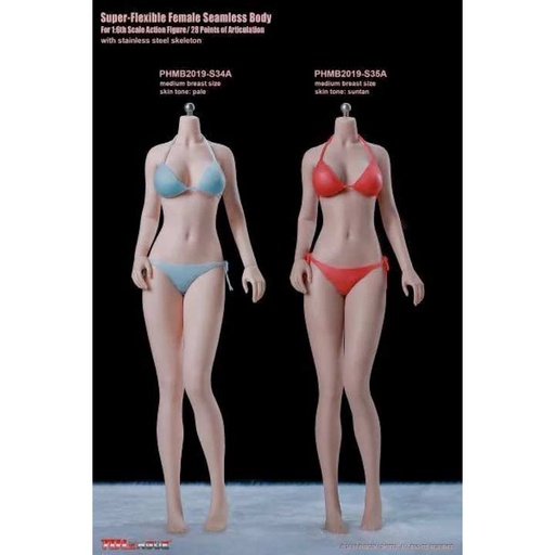 [2020436747] PHMB2019-S34A - Super Flexible Seamless Female Body (Pale/ Medium Breast Size) (without Head Sculpt)