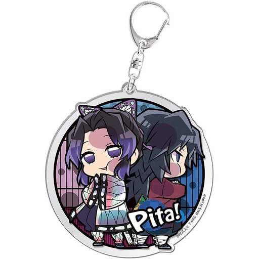 [888946] Pita! Defome Demon Slayer: Kimetsu no Yaiba Acrylic Key Chain ̟Plus Giyu & Shinobu