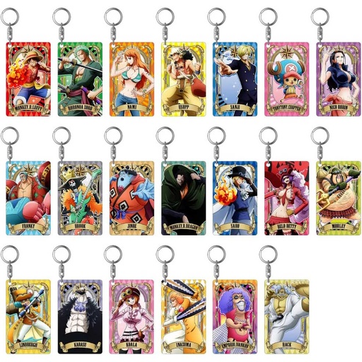 [8963015] One Piece Ultimate Crew Vol. 3 Hologram Plate KeyChain [BOX]