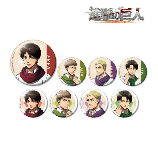 [9309420] (PO) Attack on Titan Original Illustration Wear Muffler Ver. Trading Can Badge [BOX]