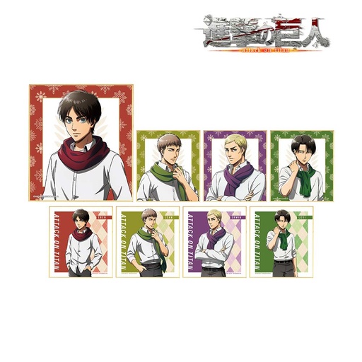 [9309444] (PO) Attack on Titan Original Illustration Wear Muffler Ver. Trading Mini Shikishi [BOX]