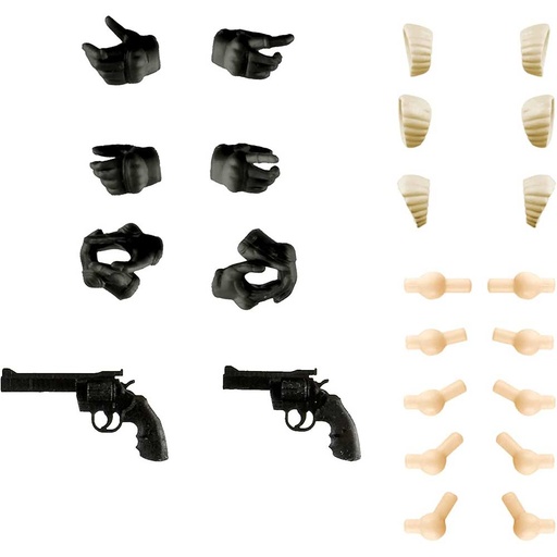 [6326724] (PO) LittleArmory <LAOP13> Tactical Gloves for Sousai Shojo Teien 2 Revolver Set (Black)