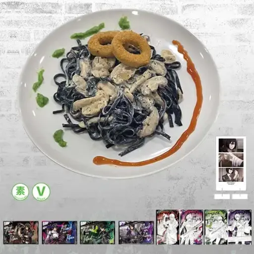Mikasa's Trio Mushrooms Cream Charcoal Noodle