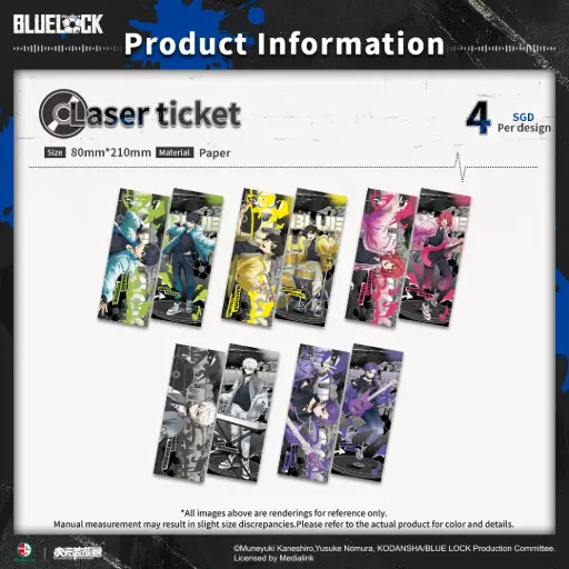 Blue Lock  Absolute Soundwave Laser Ticket - Seishiro Nagi