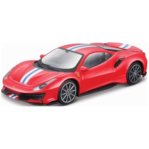 [4904810162988] Tomica Presents - Ferrari Burago Race & Play series 1:43 Ferrari 488 Pista (Red)