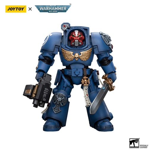 [0379923] Joytoy Warhammer 40k - Ultramarines Terminator Squad Sergeant with Power Sword and Teleport Homer (JT9923)